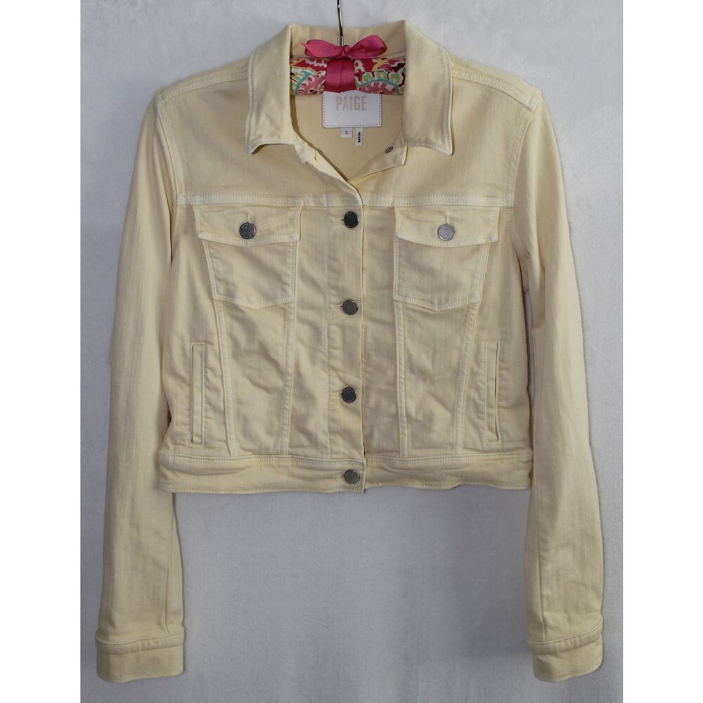 PAIGE Vivienne Jacket in Vintage Pale Daffodil, Size Small, MSRP $209.00